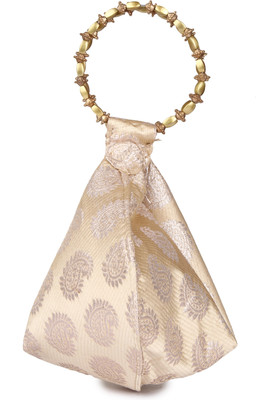 

Kleio Ethnic Brocade Potli Potli(Gold, Silver)