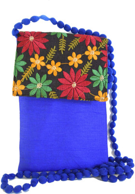 

Mahadev Exports Small flower embroidery flap sling bag MMPM-406 Mobile Pouch(Multicolor)