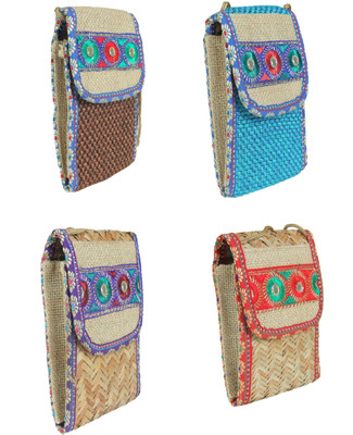 

Sheen Combo Of 4 Jute Mobile Pouches Pouch(Multicolor)