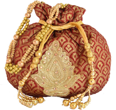 

Mahadev Exports Jamawar Heavy Potli Maroon Potli(Multicolor)