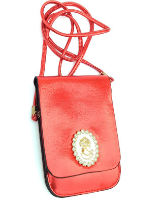 

Asa Products red leather s Mobile Pouch(Red)