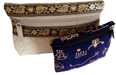 

AUK Set Off white Blue Coin Purse(White)