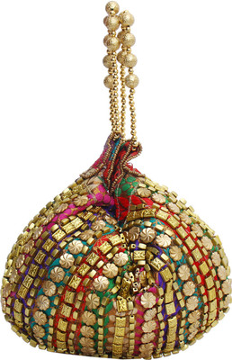 

Bagaholics Ethnic Silk Batwa Potli(Multicolor)