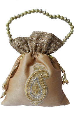 

Mahadev Exports Big Kairi Booti Potli(Beige)