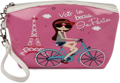 

Uberlyfe Pink with Eiffel Tower Multipurpose Pouch(Pink)