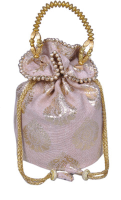 

Angelfish potali bag printed jute Potli(Gold)