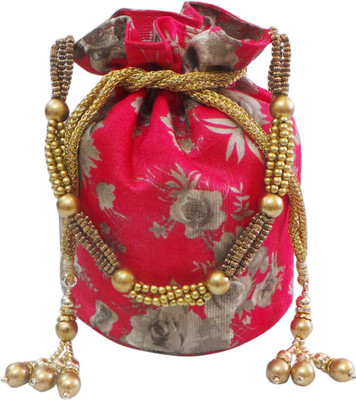 

Bhamini Floral Print Potli(Multicolor)