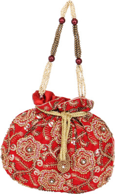 

Sunbeams Beads Diamond Potli(Red)
