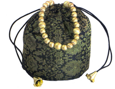 

Needlecrest Exotic Potli(Black, Gold)