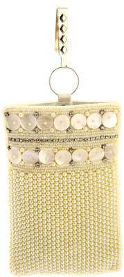 

LadyBugBag Designer White Silk Mobile Pouch(White)