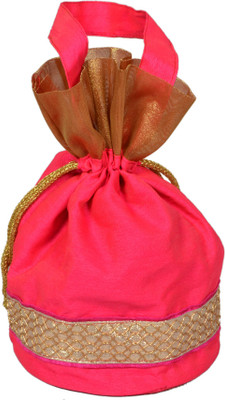 

Angelfish Silk potali Pouch(Pink)