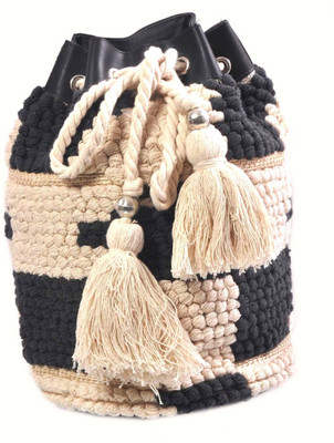 

Diwaah Diwaah!! Hand crafted white mbroidered potli Pouch(White)