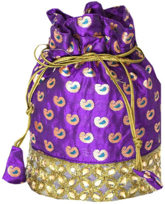 

GiftPiper Embroidered Stone Work Potli(Multicolor)
