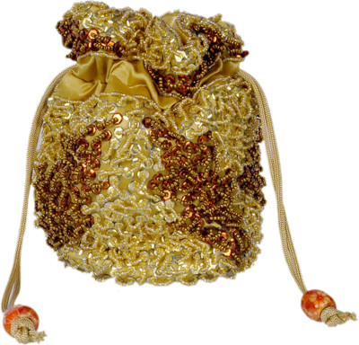 

Duchess Duchess! Handicraft Item beautiful golden potli bag Potli(Gold)