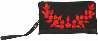 

Pick Pocket Floral Bunch Wristlet(Black)
