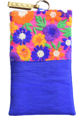 

Mahadev Exports Multi flower haf n haf Blue Mobile Pouch(Multicolor)