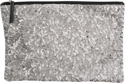 

Ilina Shimmy Square Wristlet(Black, Silver)