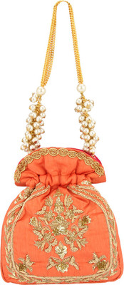 

D'oro D'oro Hang-over - Party Favour Draw String (Peach) Potli(Pink)