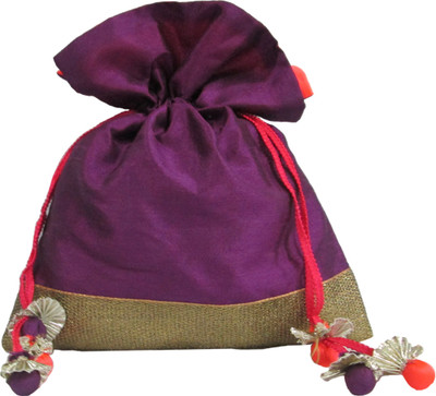 

I Am For You PB25 Potli(Purple, Gold), Gold;purple