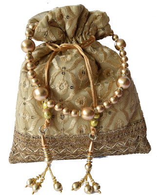 

Mahadev Exports Golden Work 2 Potli(Gold)