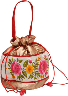 

Soulful Threads Stylish Embroidered Potli(Gold)