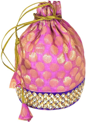 

GiftPiper Embroidered Stone Work Potli(Multicolor)
