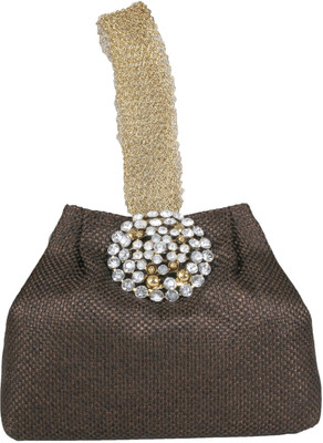 

Pretty Krafts Brown Color Hand Bag Cum Pouch(Brown)