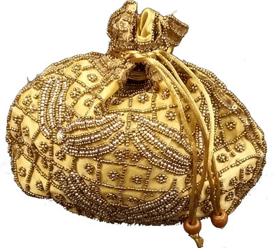 

Ruhi's Creations Pouch Potli Potli(Gold)