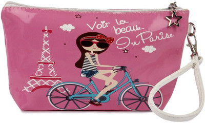 

Uberlyfe Pink with Eiffel Tower Multipurpose Pouch(Pink)