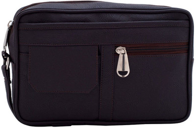 Hawai PU Leather Multi-Utility Vanity Bag Pouch(Brown)