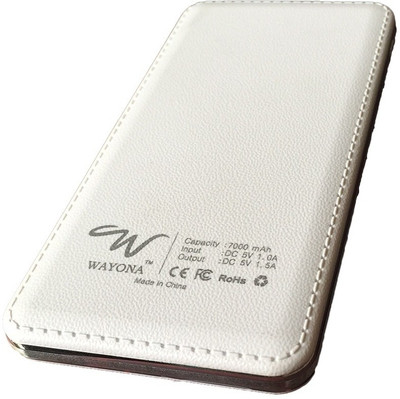 

Wayona 7000 mAh Power Bank (W4, 7000 mAh Ultra Slim )(White, Lithium Polymer)
