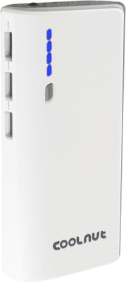 

Coolnut 12500 mAh Power Bank (Power Bank QUICK Charging, with 3 USB Outputs and Emergency LED torch flashlight)(White, Lithium-ion)