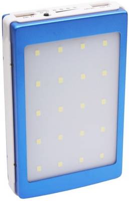 Reliable 20 LED Solar Reliable Power Bank With 2 Usb And Torch 13000 mAh (Golden, Silver, Black, White, Blue) 