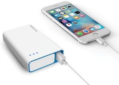 Portronics POR-580 Charge M plus 10000 mAh (White, Blue) 