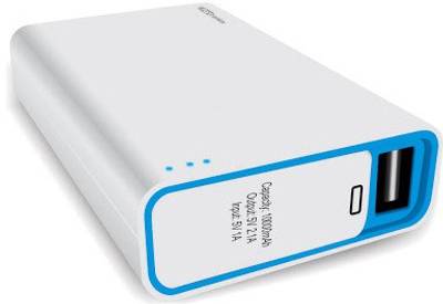 Portronics POR-580 Charge M plus 10000 mAh (White, Blue) 