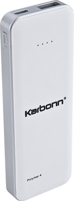 

Karbonn 4000 mAh Power Bank (P4000W, Polymer 4)(White, Lithium Polymer)
