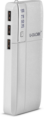 

U-GLOBE 11000 mAh Power Bank (UG-104, Full Capacity )(White, Lithium-ion)