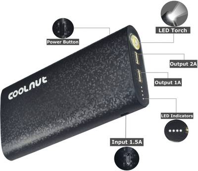Coolnut High Capacity Power Bank With Dual USB Output 20000 mAh P...