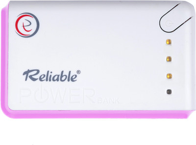 

Reliable 13000 mAh Power Bank (RBL 005, with 2 Usb And Torch)(White, Light Pink, Lithium Polymer), Light pink;white