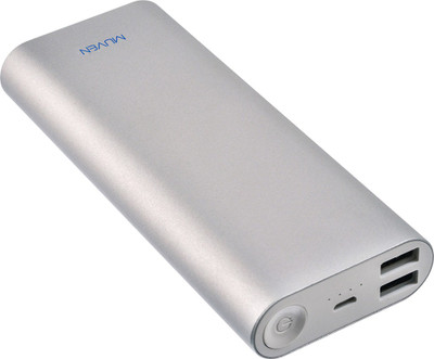 

Muven 13000 mAh Power Bank (M500, Portable Charger)(Silver, Lithium-ion)