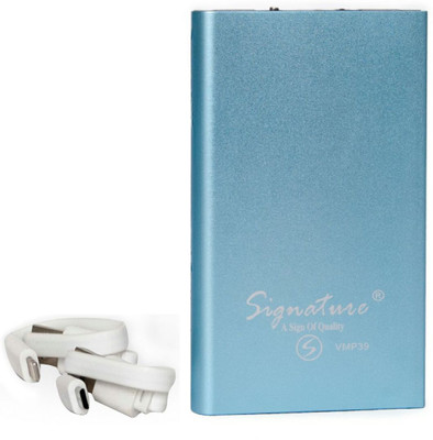 

Signature 8000 mAh Power Bank (VM 39, HIGH QUALITY SIGVMP39)(Multicolor, Lithium-ion)