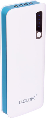 

U-GLOBE 13000 mAh Power Bank (UG-156)(White, Blue, Lithium-ion), Blue;white