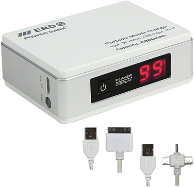 

ERD 5200 mAh Power Bank (LP-206, Portable Mobile Charger - )(White, Lithium-ion)