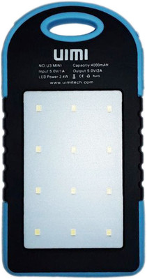 

UIMI 4000 mAh Power Bank (U3Mini, Waterproof Dust Proof with USB LED Light)(Blue, Lithium Polymer)