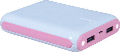 

SPIRITe 15000 mAh Power Bank (B-2, 2.1 Amp Portable )(White, Pink, Lithium-ion), Pink;white
