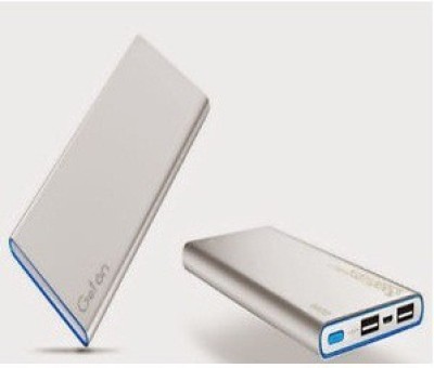 

Get On 10000 mAh Power Bank (GO100, Portable Polymer Power bank)(Silver, Lithium-ion)