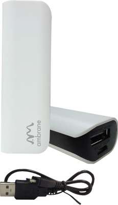 

Ambrane 2200 mAh Power Bank (P-201, NA)(White, Black, Lithium-ion), Black;white