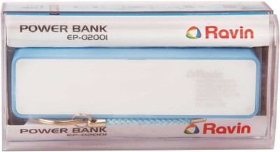 

Ravin 2000 mAh Power Bank (Ep - 02001, Eraser)(Blue, Lithium-ion)