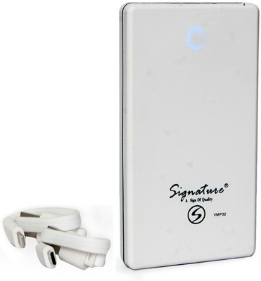 

Signature 6600 mAh Power Bank (VM 32, HIGH QUALITY SIGVMP32)(Multicolor, Lithium-ion)
