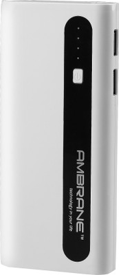 Ambrane 13000 mAh Power Bank (P-1310, NA)(White, Black, Lithium-ion), Black;white